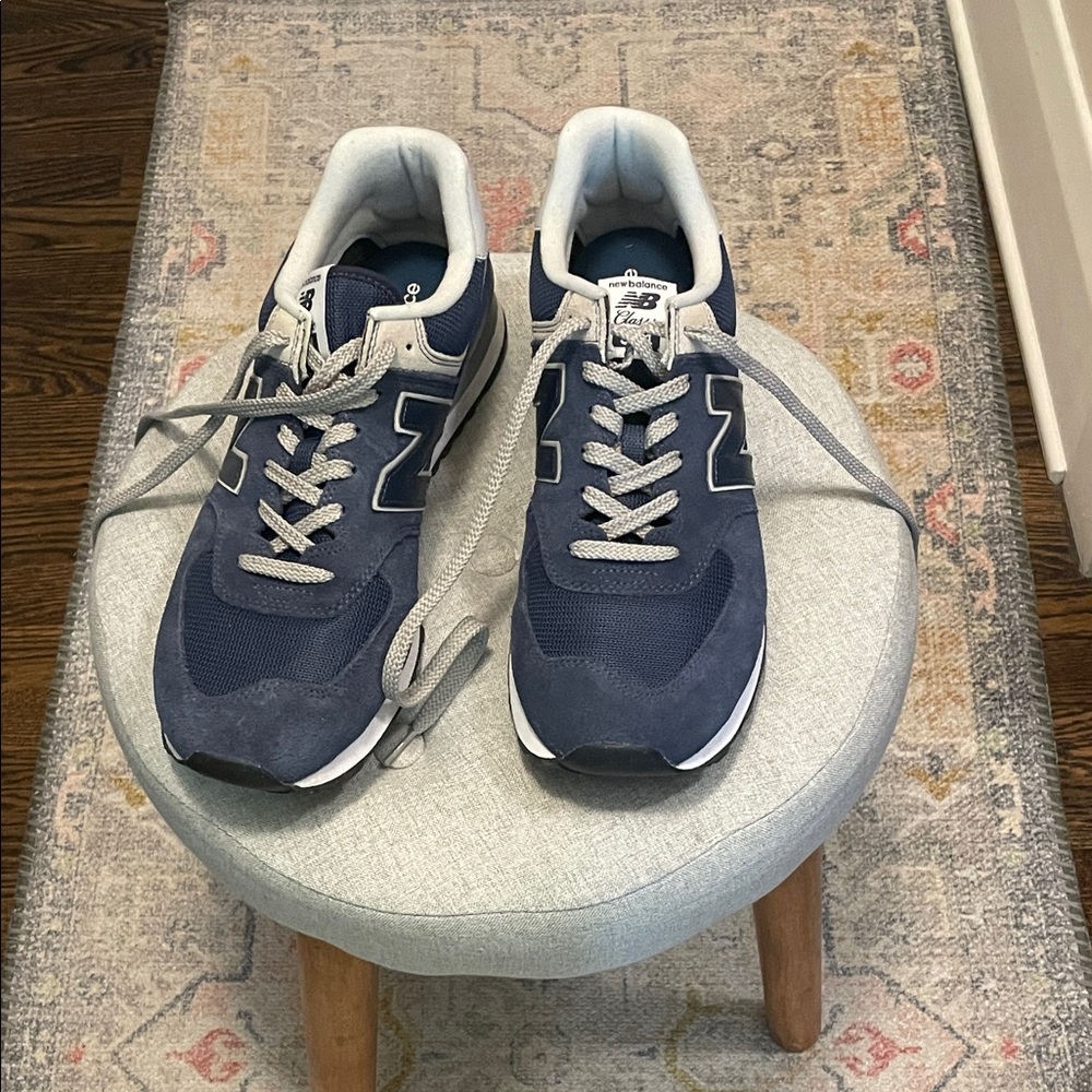 New Balance Men's Navy & Gray Suede Mesh Sneakers
